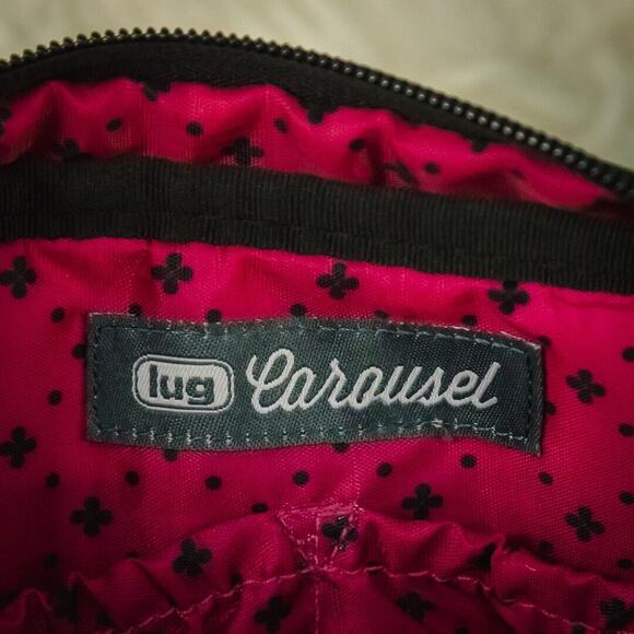 Lug Carousel Green Pink Camo Print Crossbody Shoulder Strap Bag Handbag Purse - Picture 5 of 9